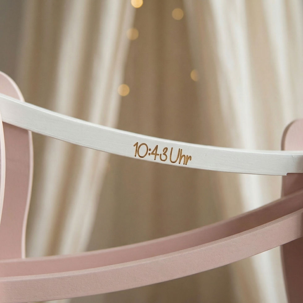 Miniaturbild: Personalisierte Holz-Kugelbahn - Autorutsche mit Gravur – Rosa