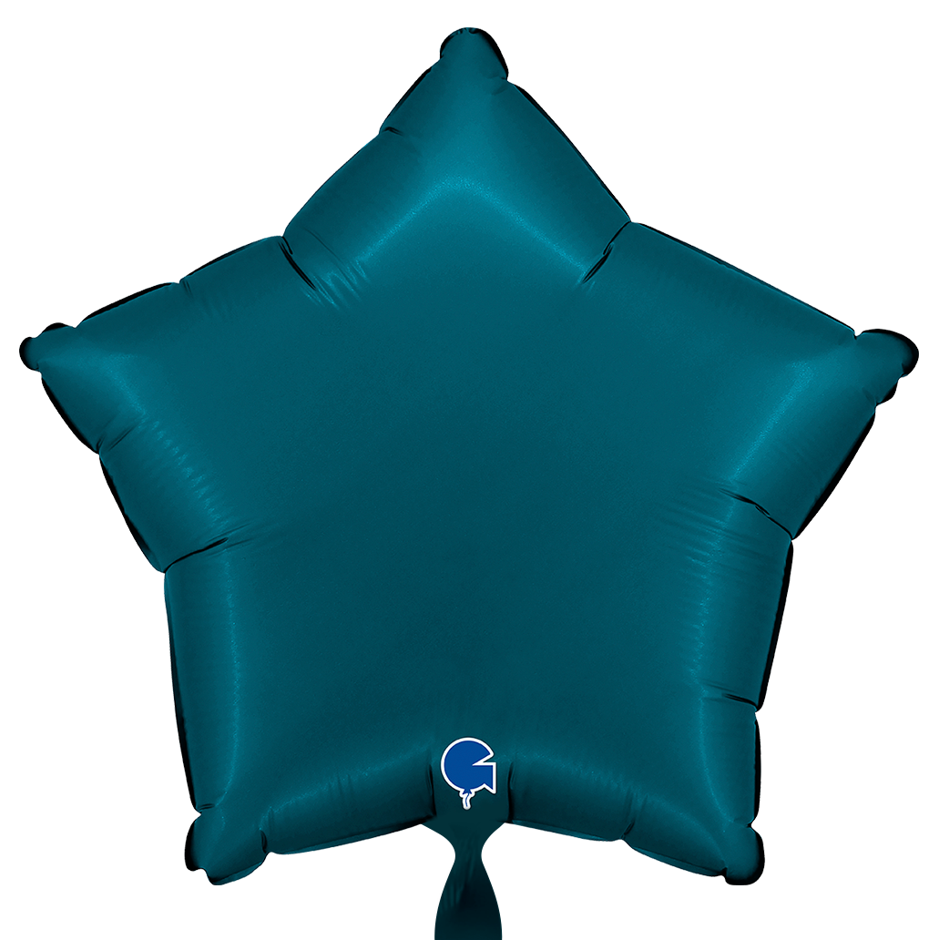 Folienballon - Stern - Blau - Petrol Blue - 46 cm