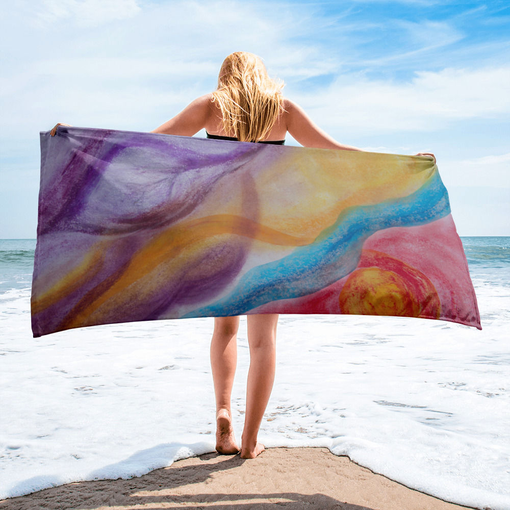 Tactile Currents – Beach Towel | Tactile Wall Art Collection