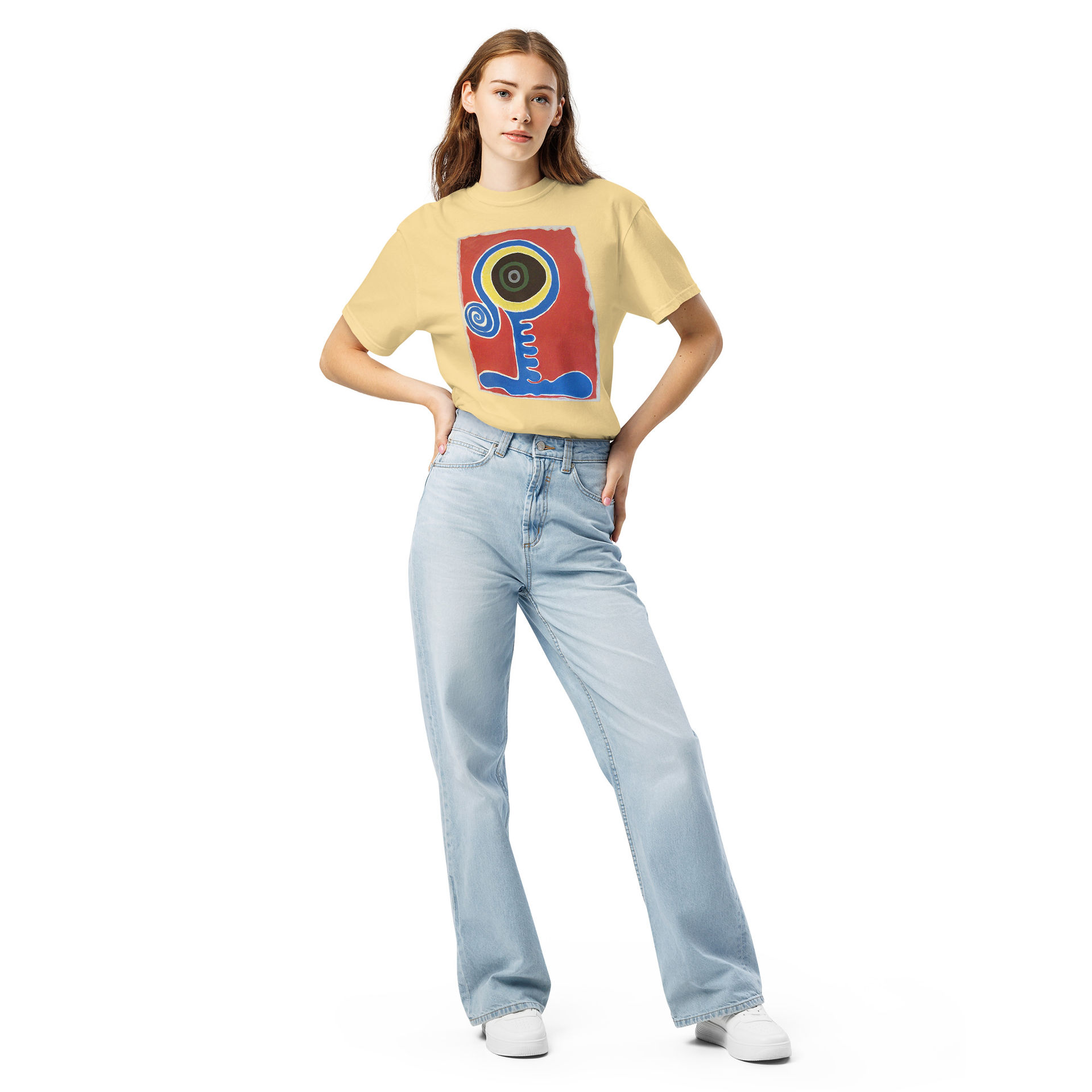 Artist-designed clothing by Maria Grujicic featuring artwork developed through the Tactile Wall Art creative process.