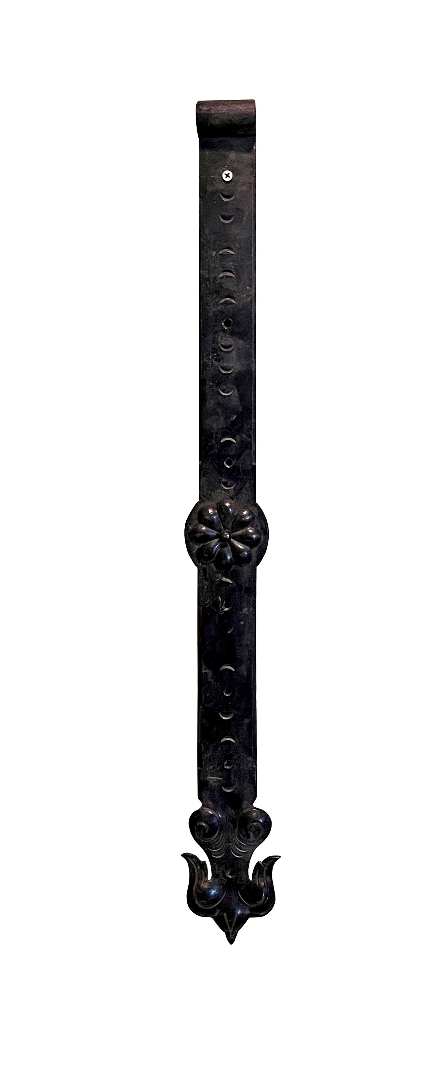 Hand-Forged Wrought Iron Door Pull / Strap Hinge (Spanish Colonial Style) - PM18