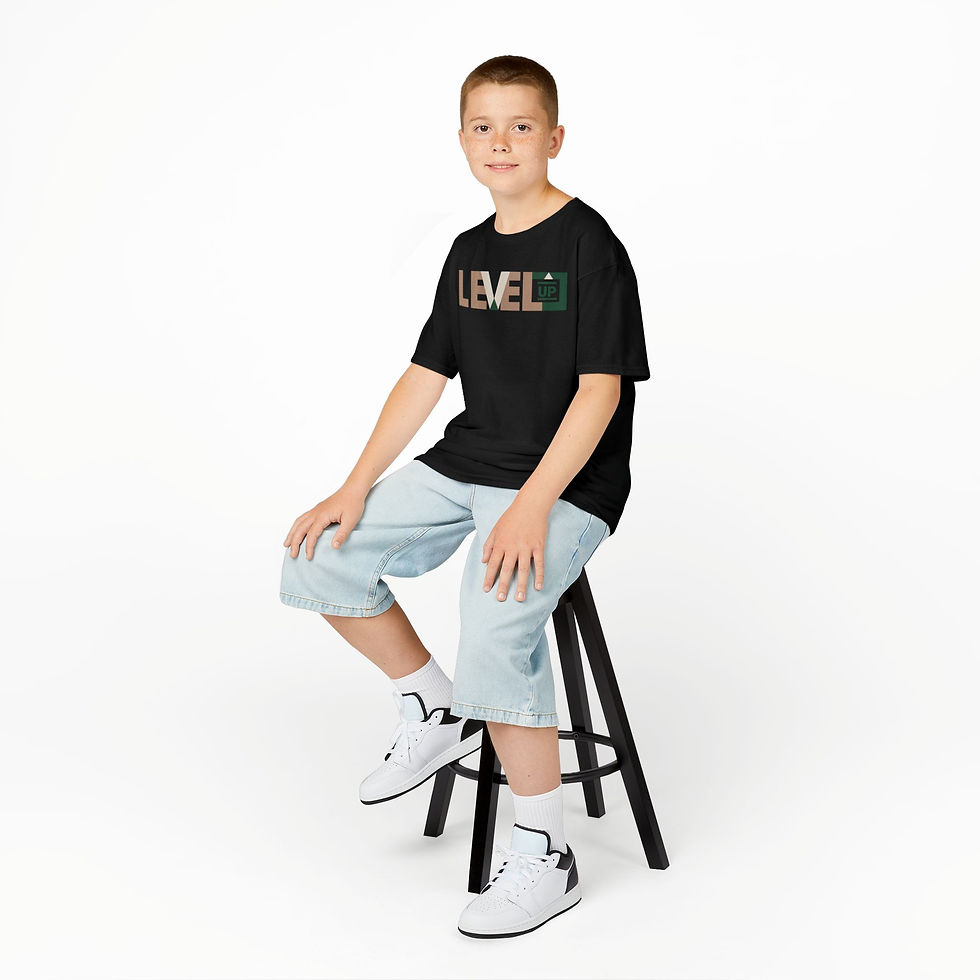 Thumbnail: Kids’ LevelUp Graphic Tee Unisex Softstyle