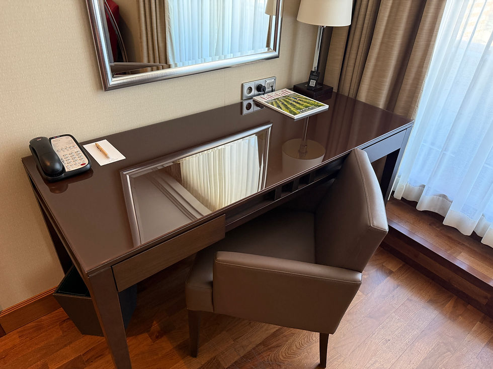 Work desk with power outlets