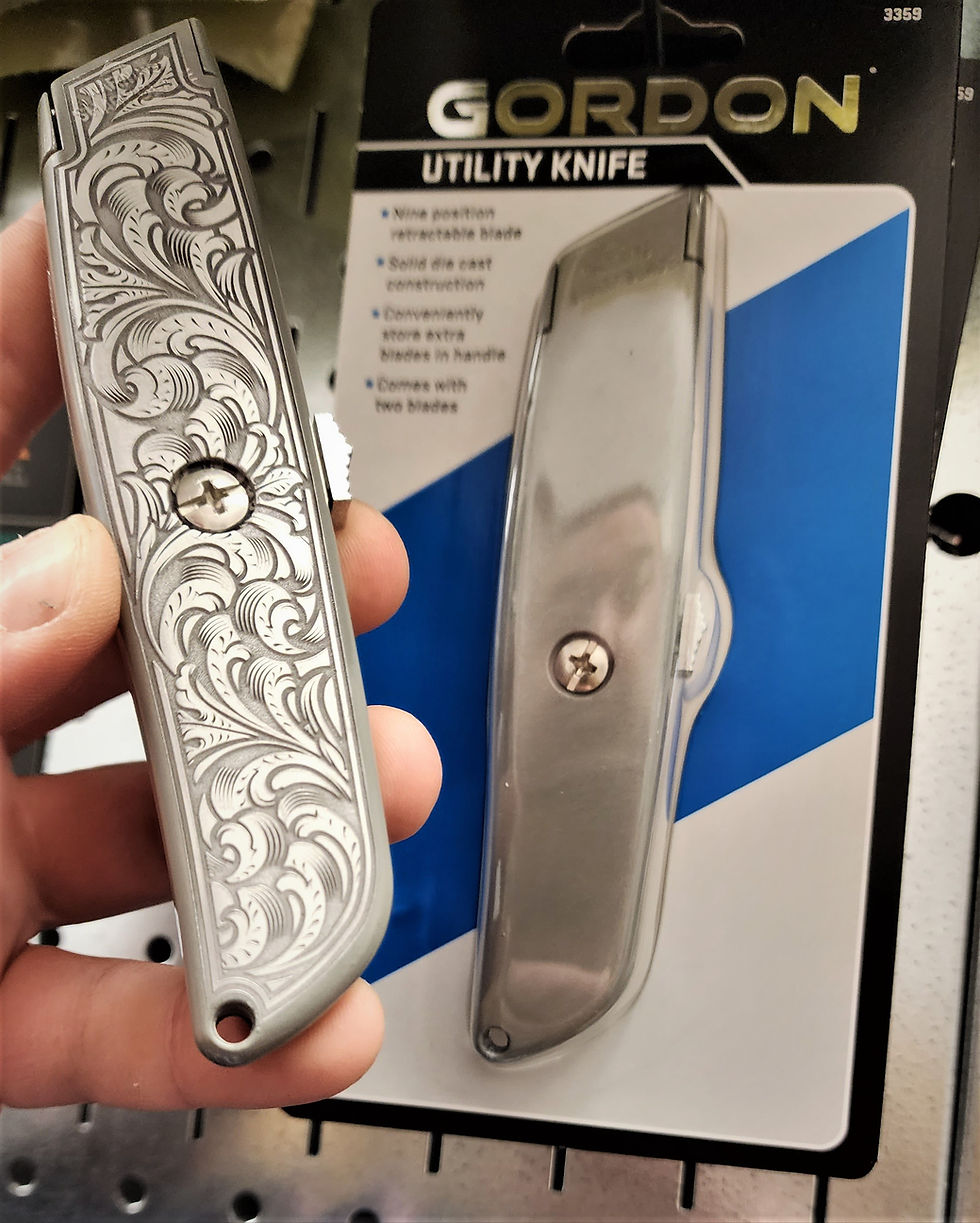 Thumbnail: Harbor Freight Utility Knife Scroll Build