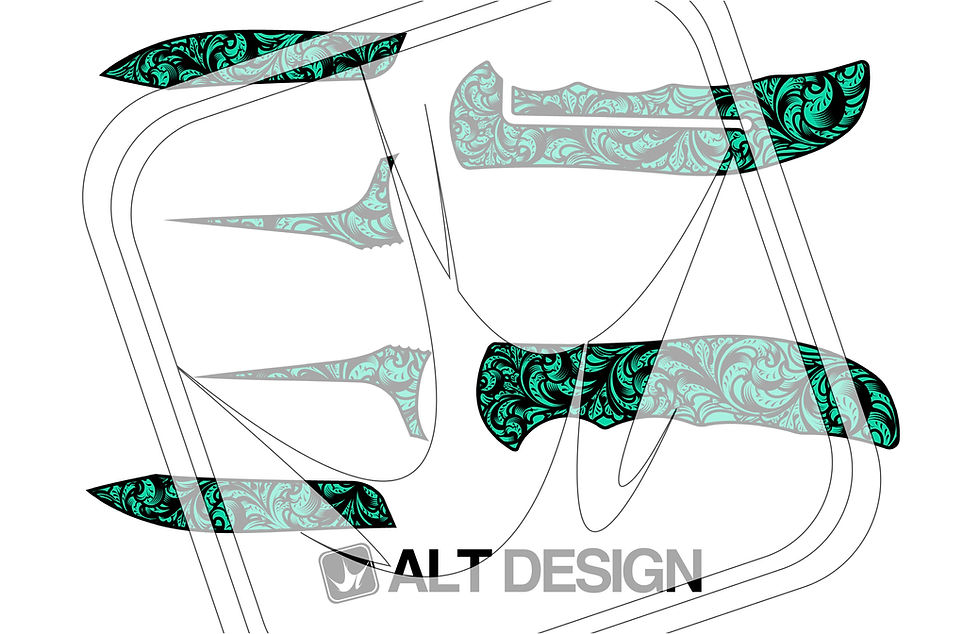 Thumbnail: Kershaw 3655 Scroll Knife Design
