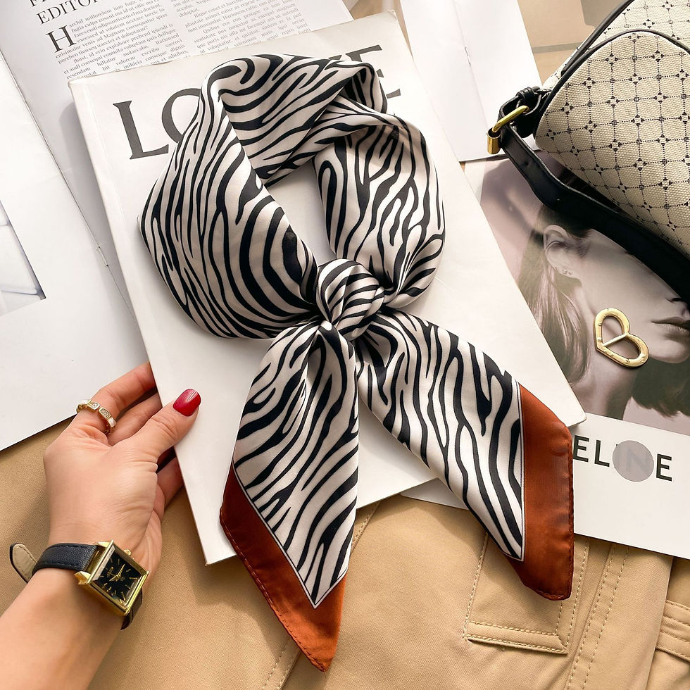 Thumbnail: Luxury Design Silk Shawl Square Scarf For Women Satin Hijab Fashion Wraps Necker
