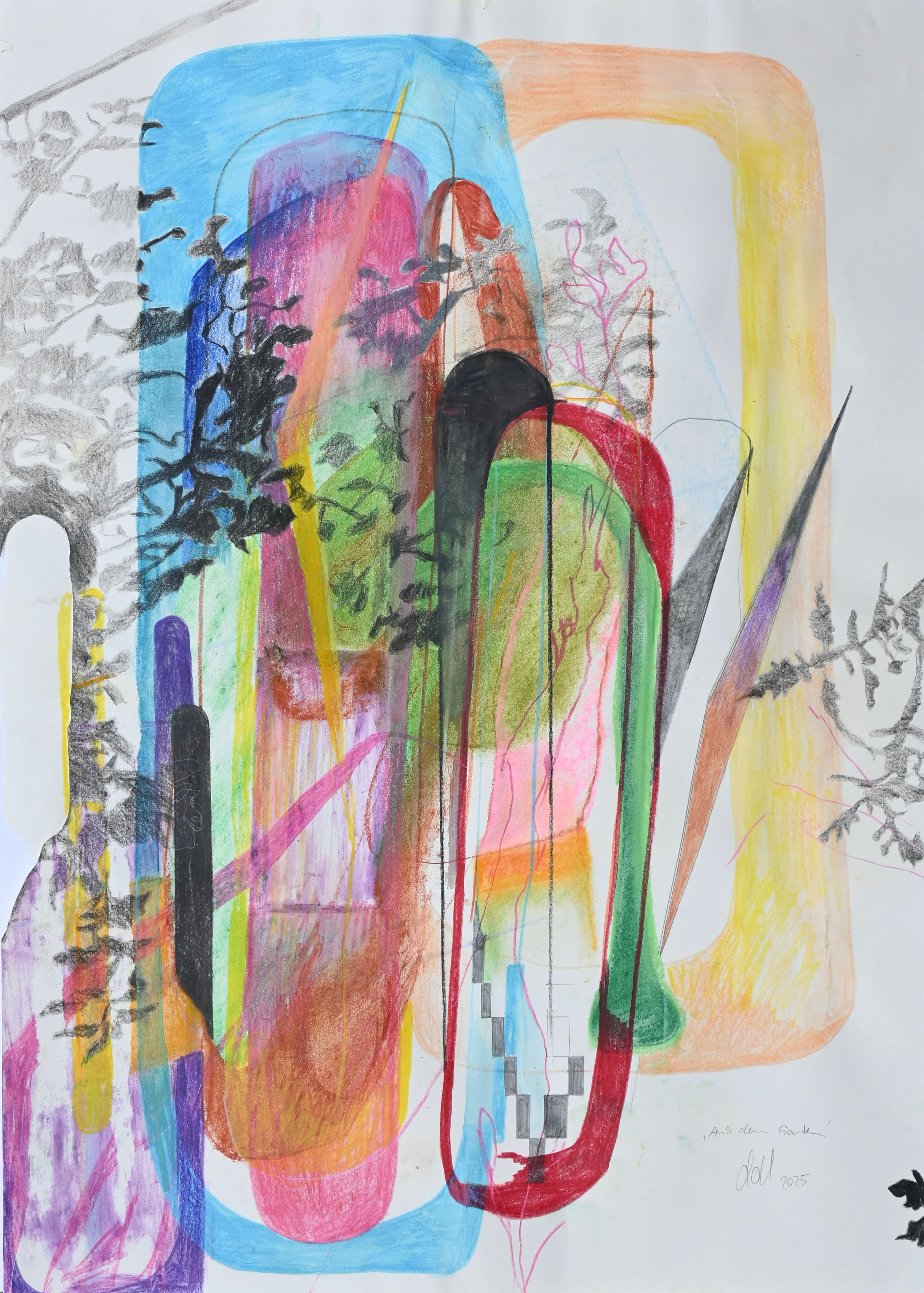 Zeichnung Julia Doll: Aus dem Garten (Blatt5), 2025