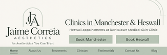 Jaime Correia Aesthetics high end aesthetics & wellness treatments in Manchester & Heswall.