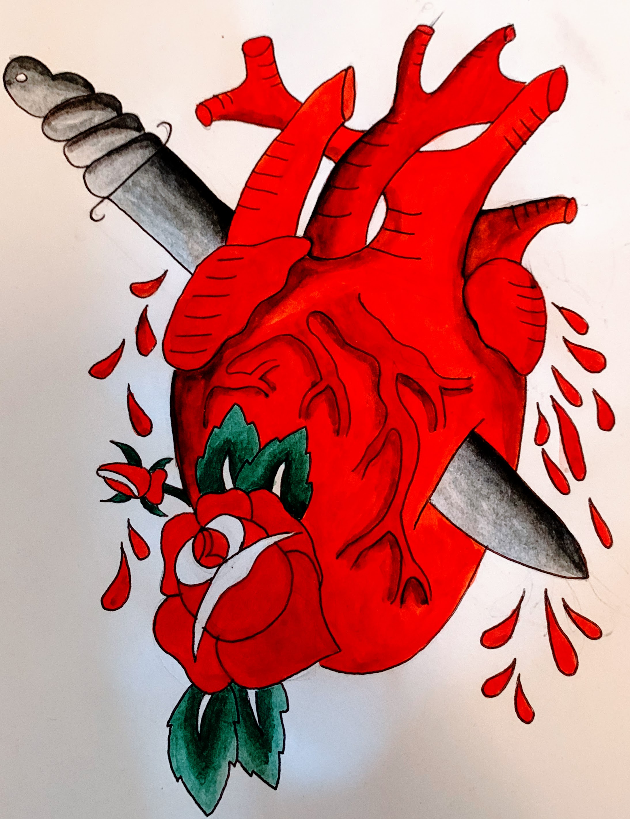 Heart, Dagger, Rose.