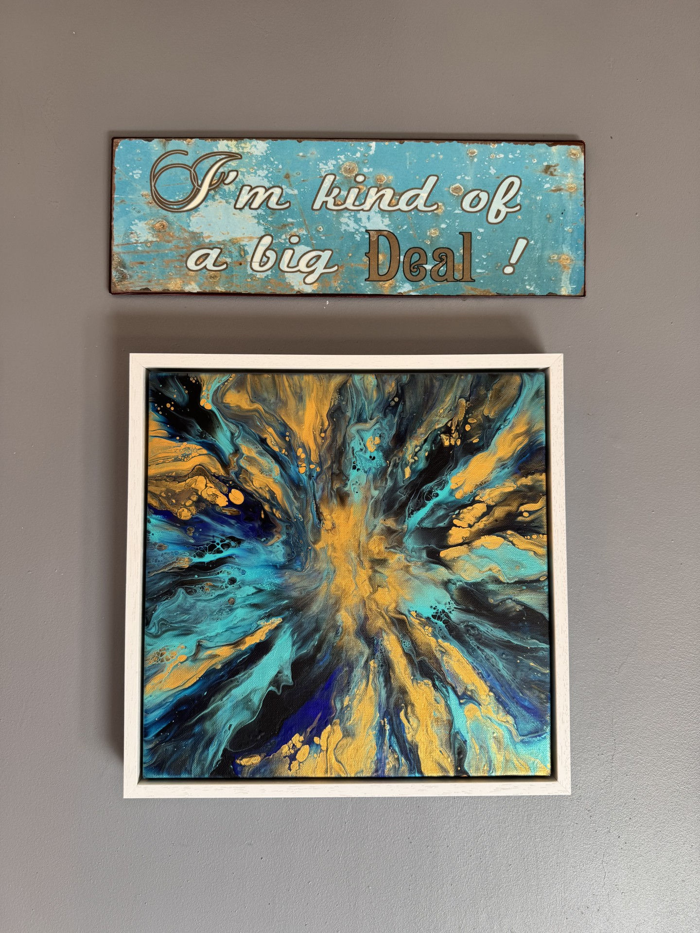 Aurora Flow 33 x 33cms Framed Cavas