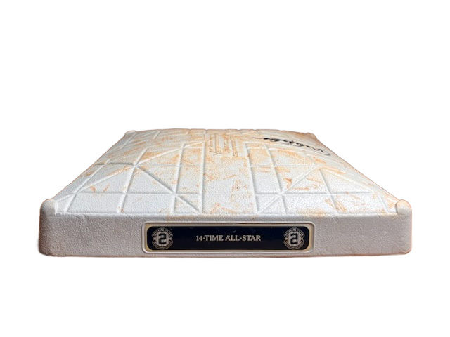 Thumbnail: Derek Jeter Autographed Game Used Base 9/20/2014 - Double Hit #3,457