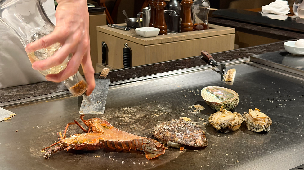 The highest grade live seafood made for a perfect teppanyaki dish
