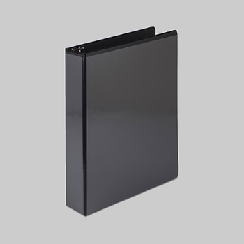 Black empty binder.