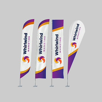 Four shapes and designs of a flag pole.