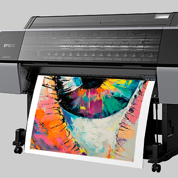 Large format printer printing vibrant artwork