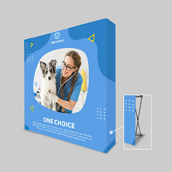 A hop up display for trade shows with an expanded view to see the inside hardware