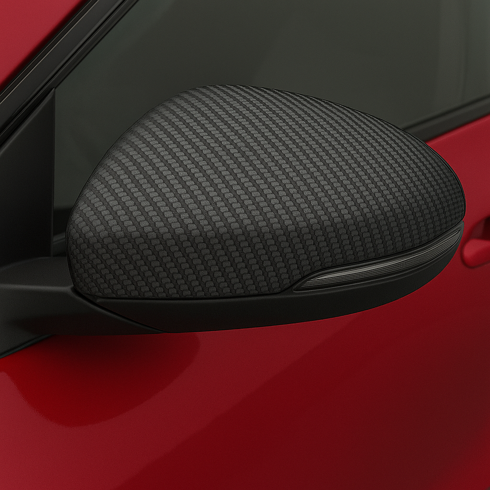 Carbon Fibre Wing Mirror Wraps – Pre-Cut