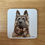 Thumbnail: german shepherd coaster, small white line on print on dog's chest