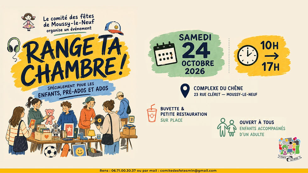 Range ta chambre ! – Samedi 24 octobre 2026