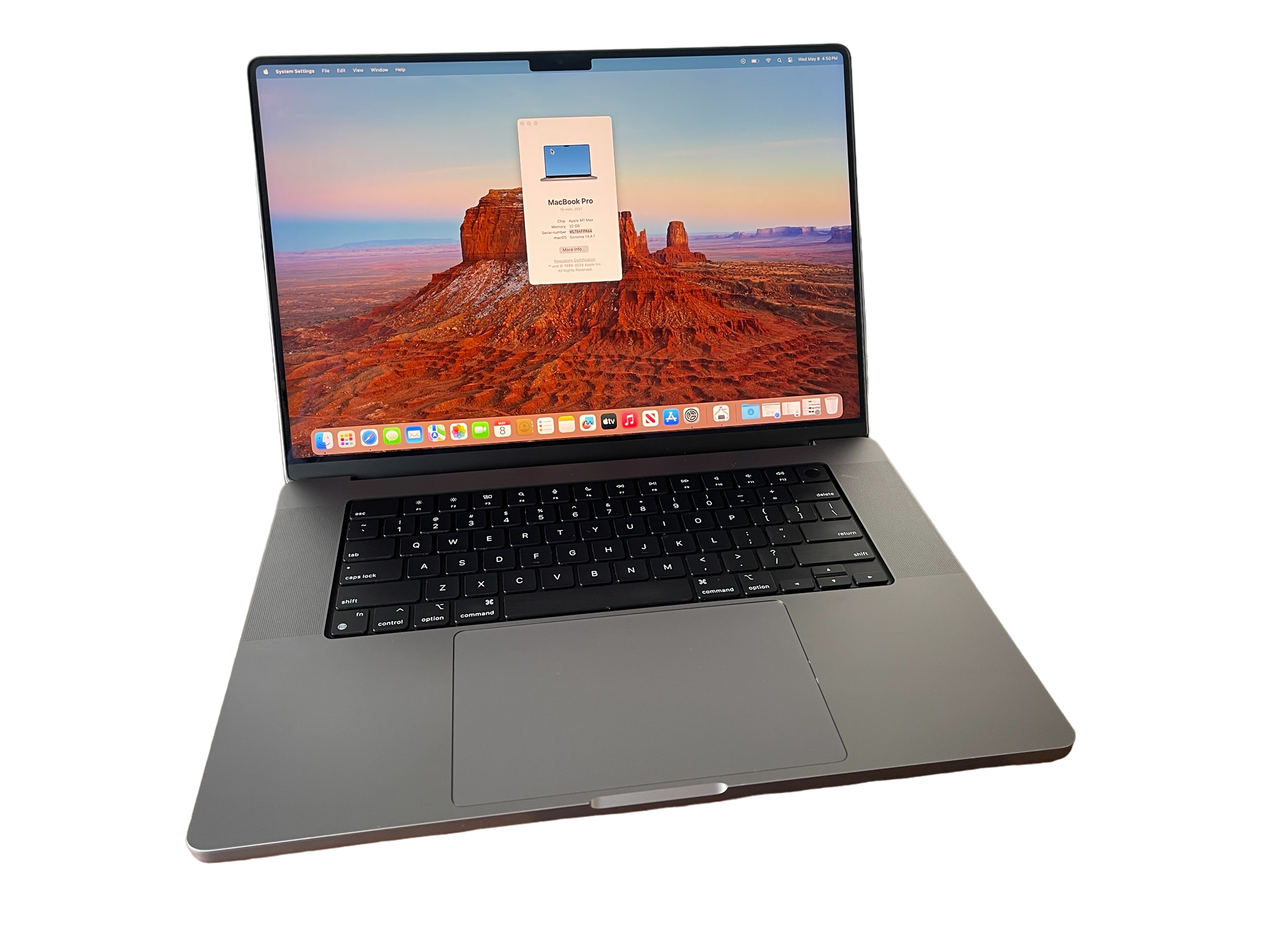 2022 M1 Max Macbook Pro 16 32GB Ram 1TB SSD 32-Core GPU AppleCare+