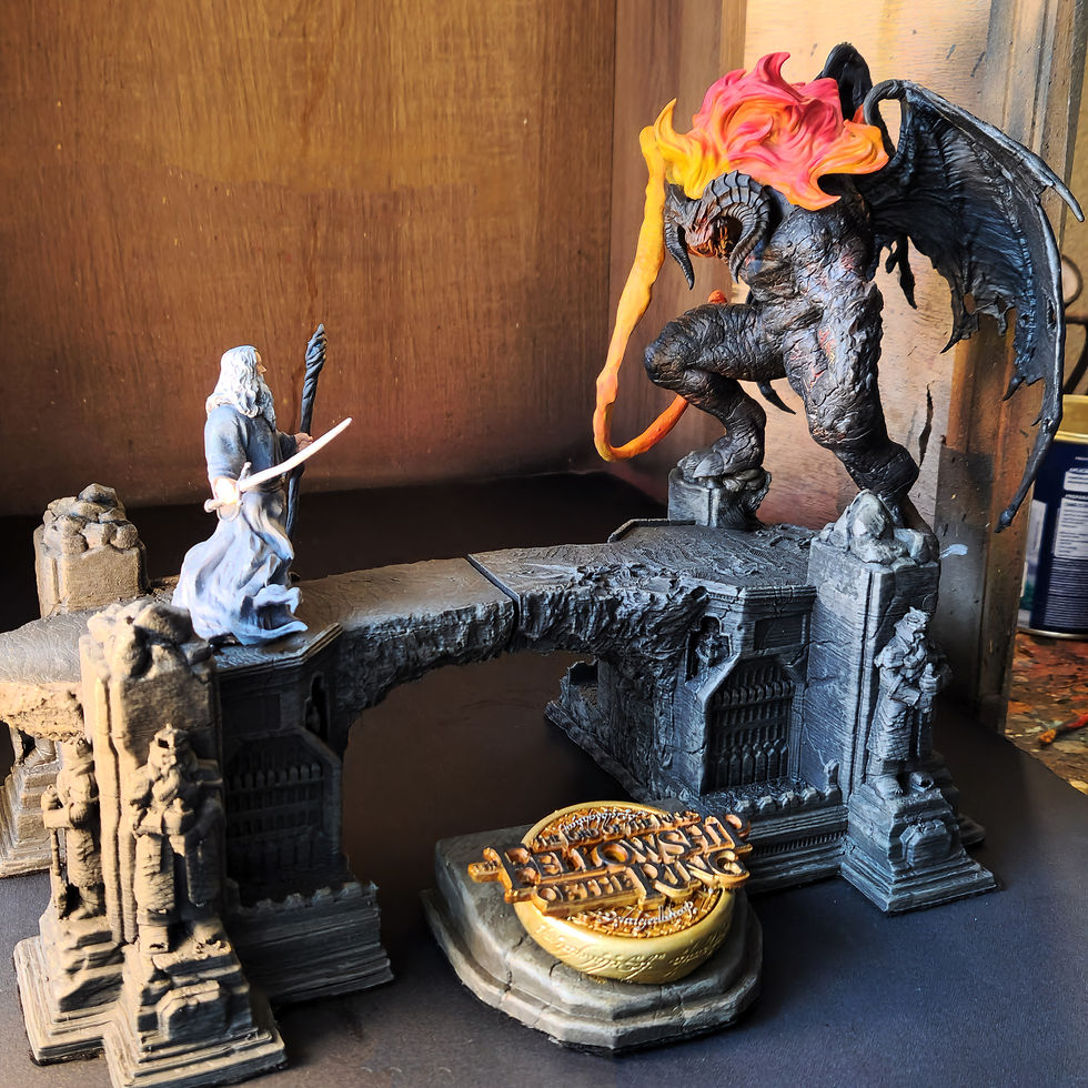 Miniatura: Balrog e Gandalf (Senhor dos Anéis)