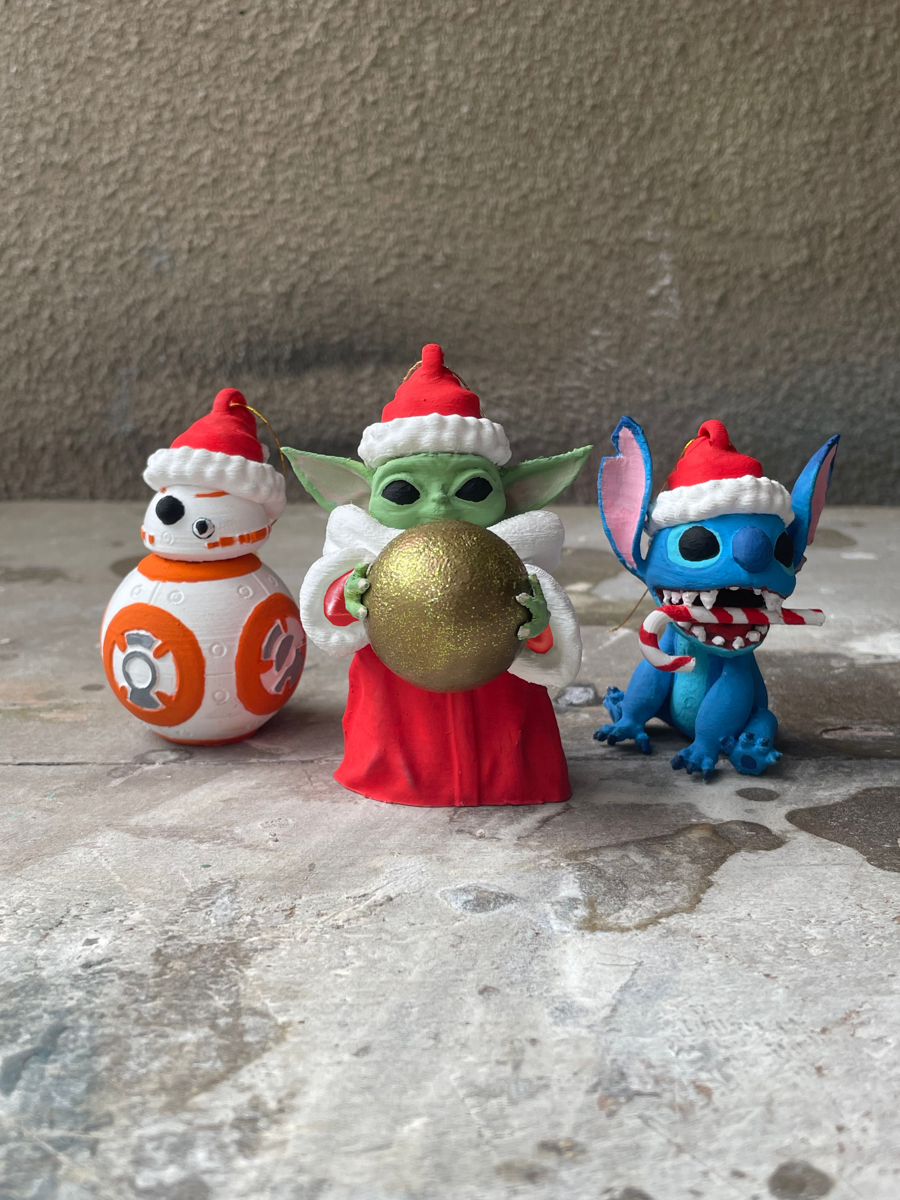 3 Enfeites para Árvore de Natal (Qualquer Personagens)