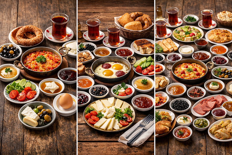 Arranged Food and Objects