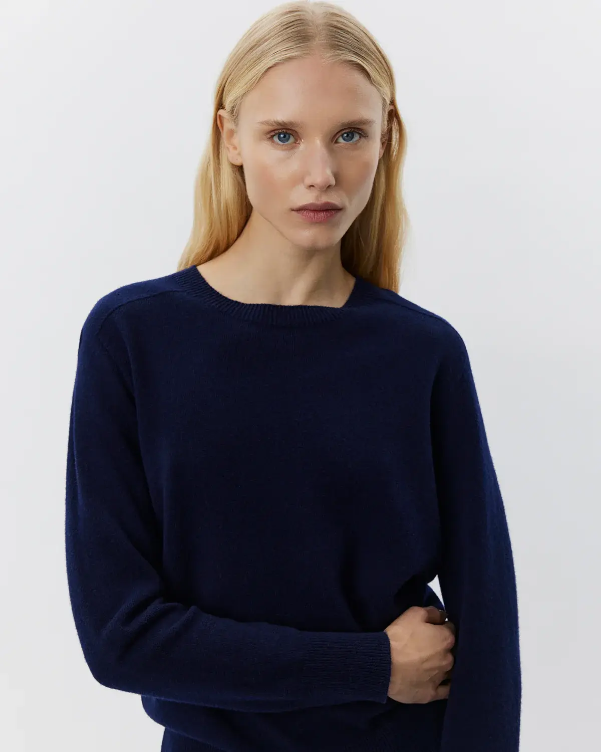 Trui Merino Wol Navy