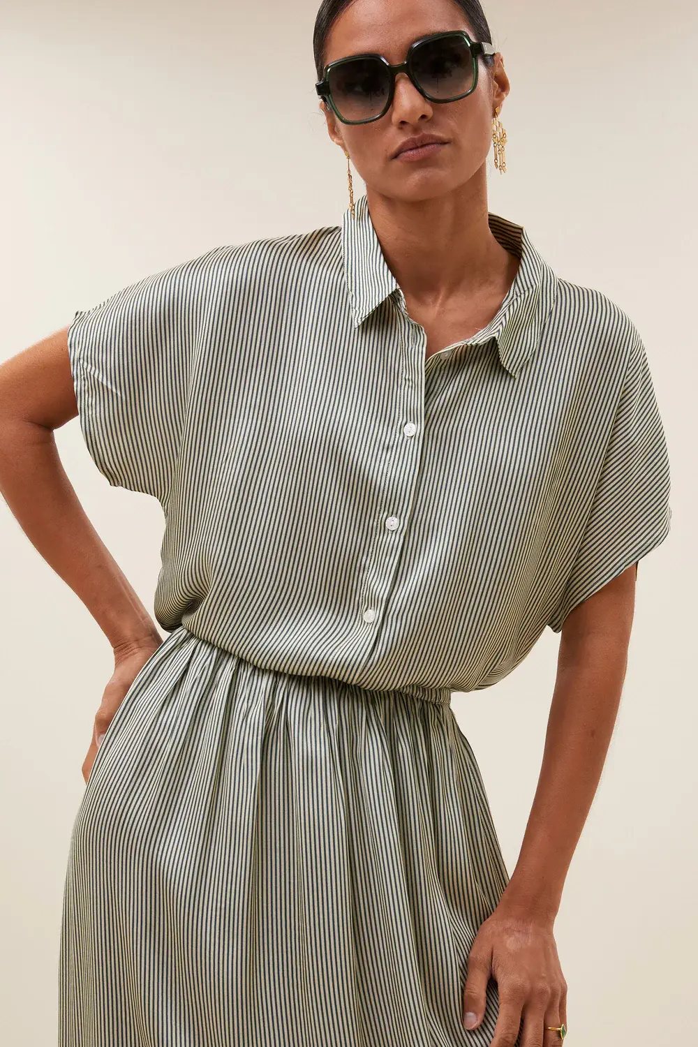 Blouse Groen Streep