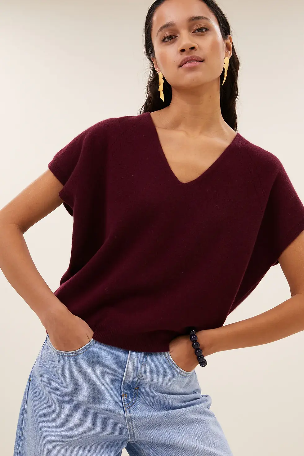 Thumbnail: V-Neck Pullover Wine