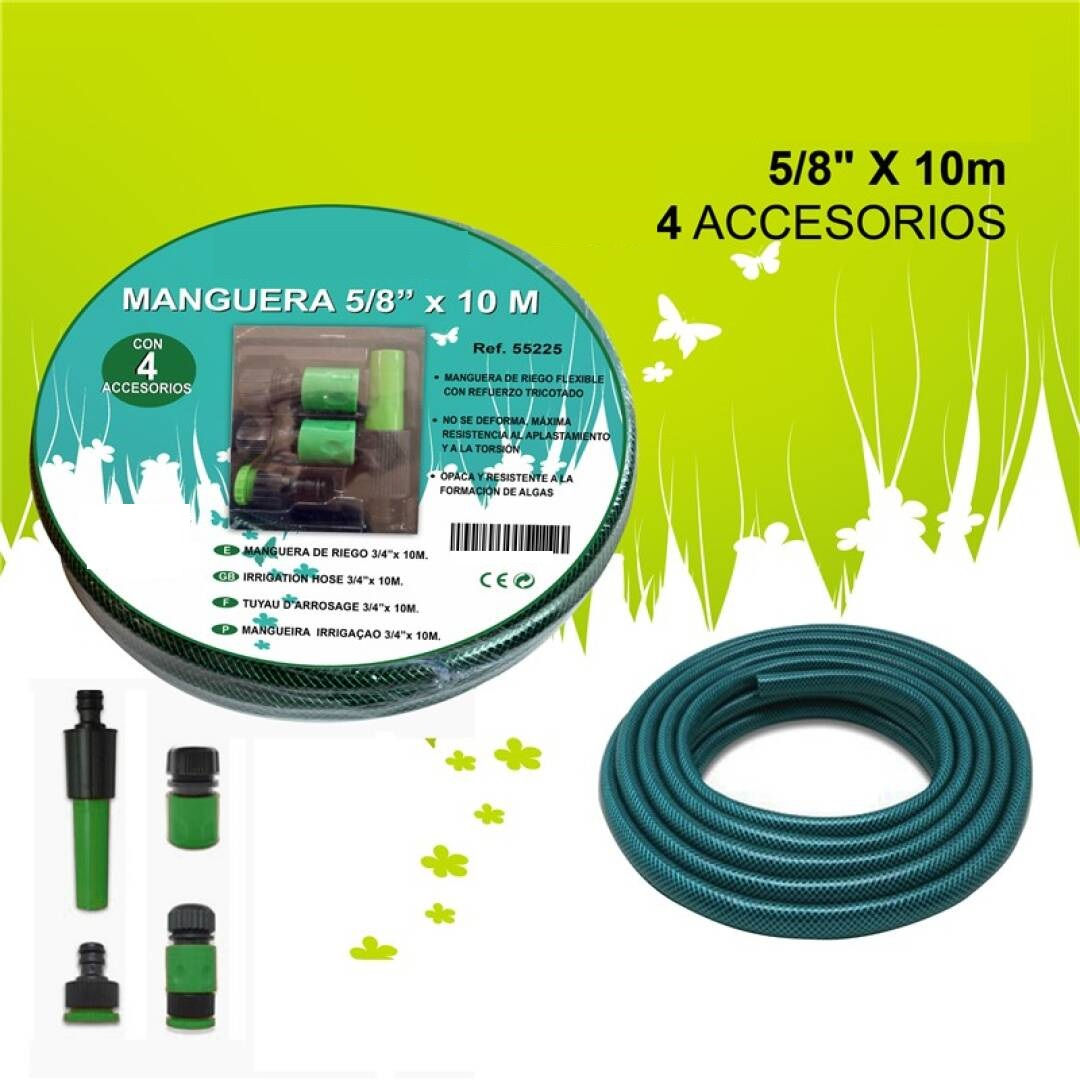 MANGUEIRA C/ 4 ACESSÓRIOS 12 M X 5/8"