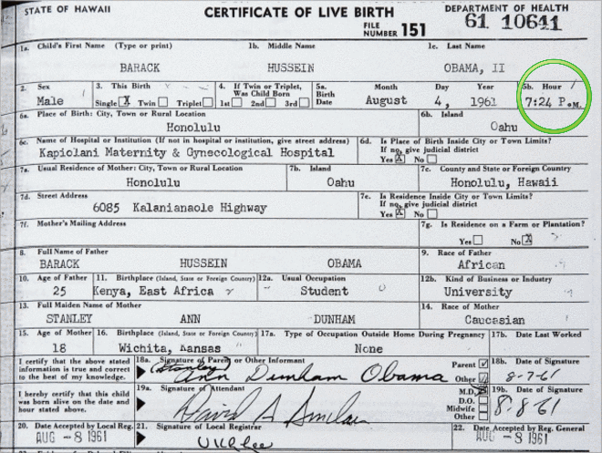 Long Form Birth Certificate