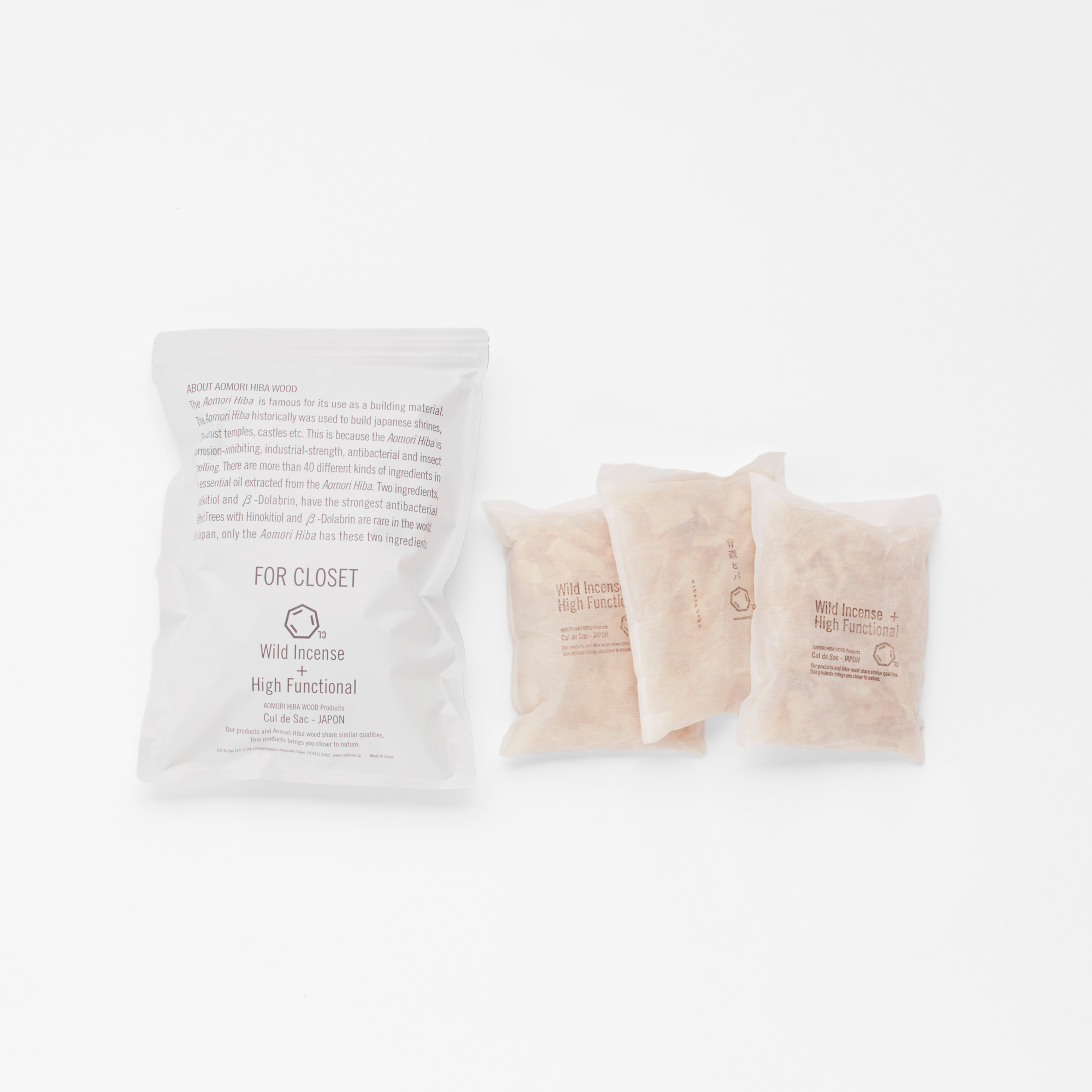衣櫥用消臭・防虫材 FOR CLOSET 3 BAGS