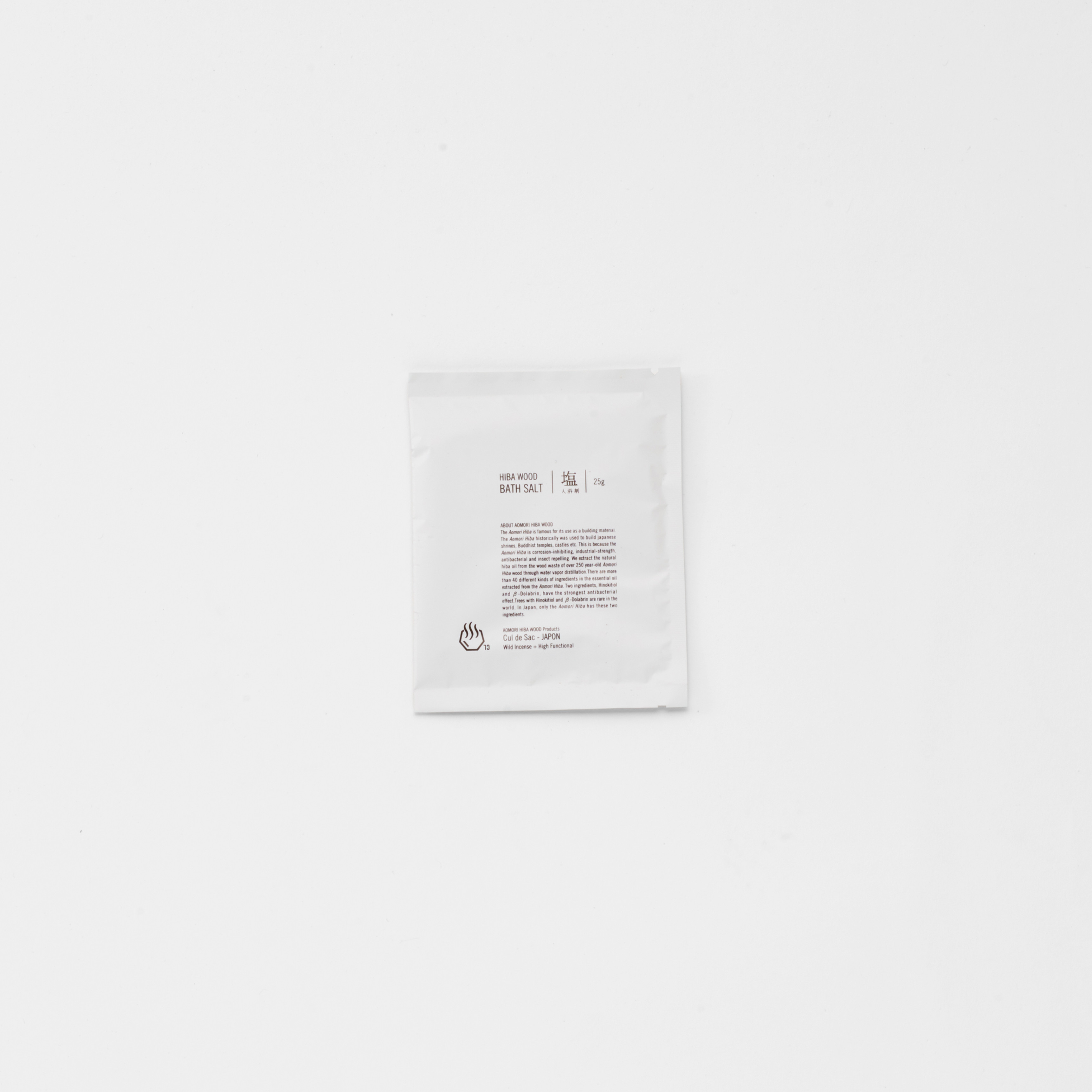 青森ヒバ 浴鹽 (ヒバ精油配合) HIBA WOOD BATH SALT