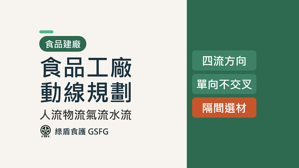 食品工廠動線規劃:四流方向、交叉點解法與隔間選材|綠盾食護