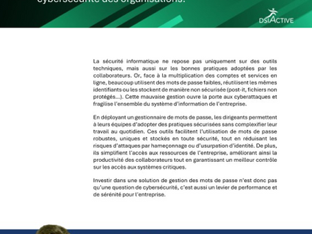 🔒 Sécurisez vos accès et renforcez votre cybersécurité ! 🔒