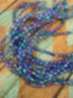 4x6mm Rice Etched Aqua Rainbow Celestial