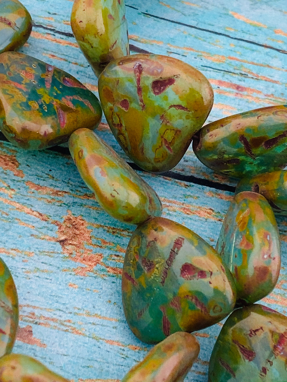 Miniatura: Czech Glass Beads with Picasso Coating