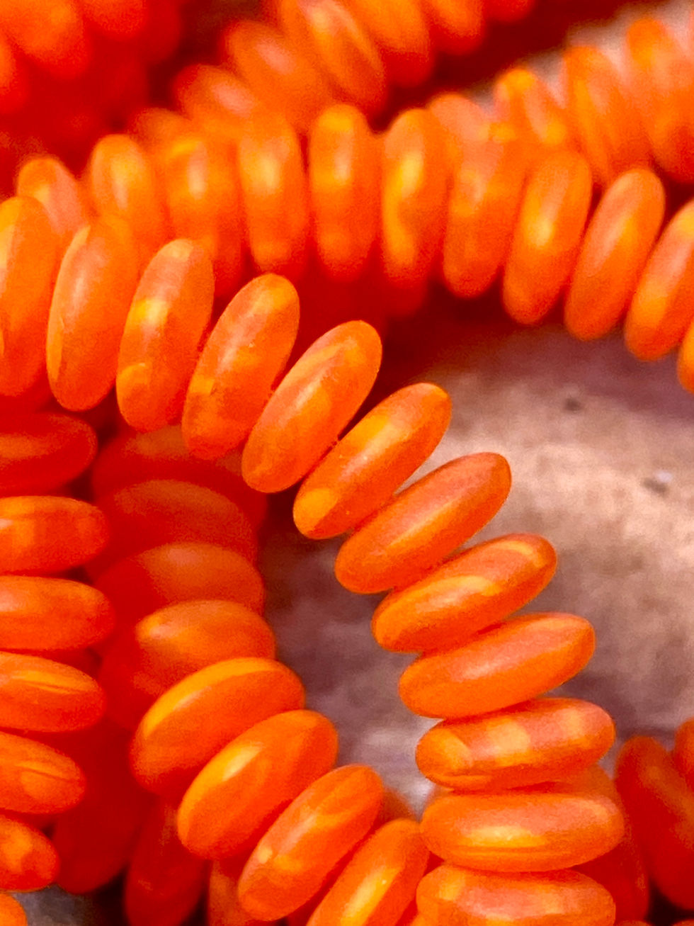 Miniatura: 6mm Disc Spacer, Orange Opaline Matte