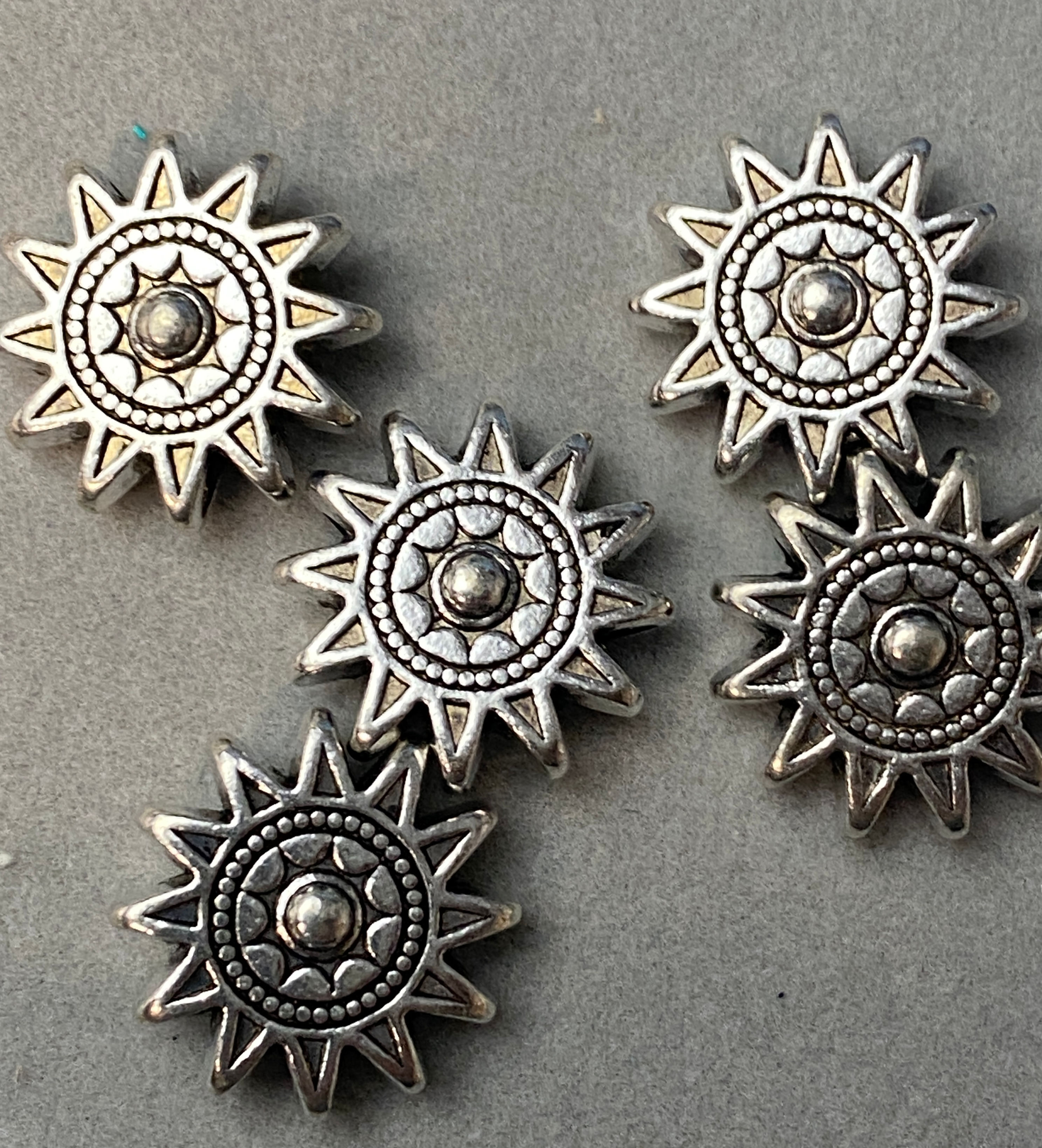 20mm Hill Tribe Double Sun Bead