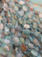 Miniatura: 20x15mm Freeform Dragon Skin Matte Agate Smooth Oval Nuggets