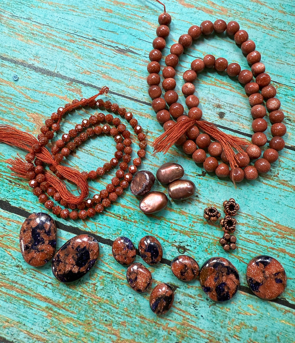 Miniatura: Goldstone Bead Lot #13