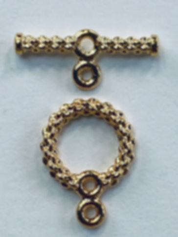 Woven Rope Toggle Clasp, Gold