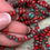 Thumbnail: 5x3mm Rondelle Red/Coral/Turquoise Mix w Picasso Finish