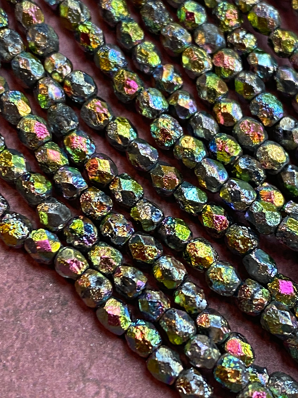 4mm Etched Full Vitrail X2 Fire Polished Round