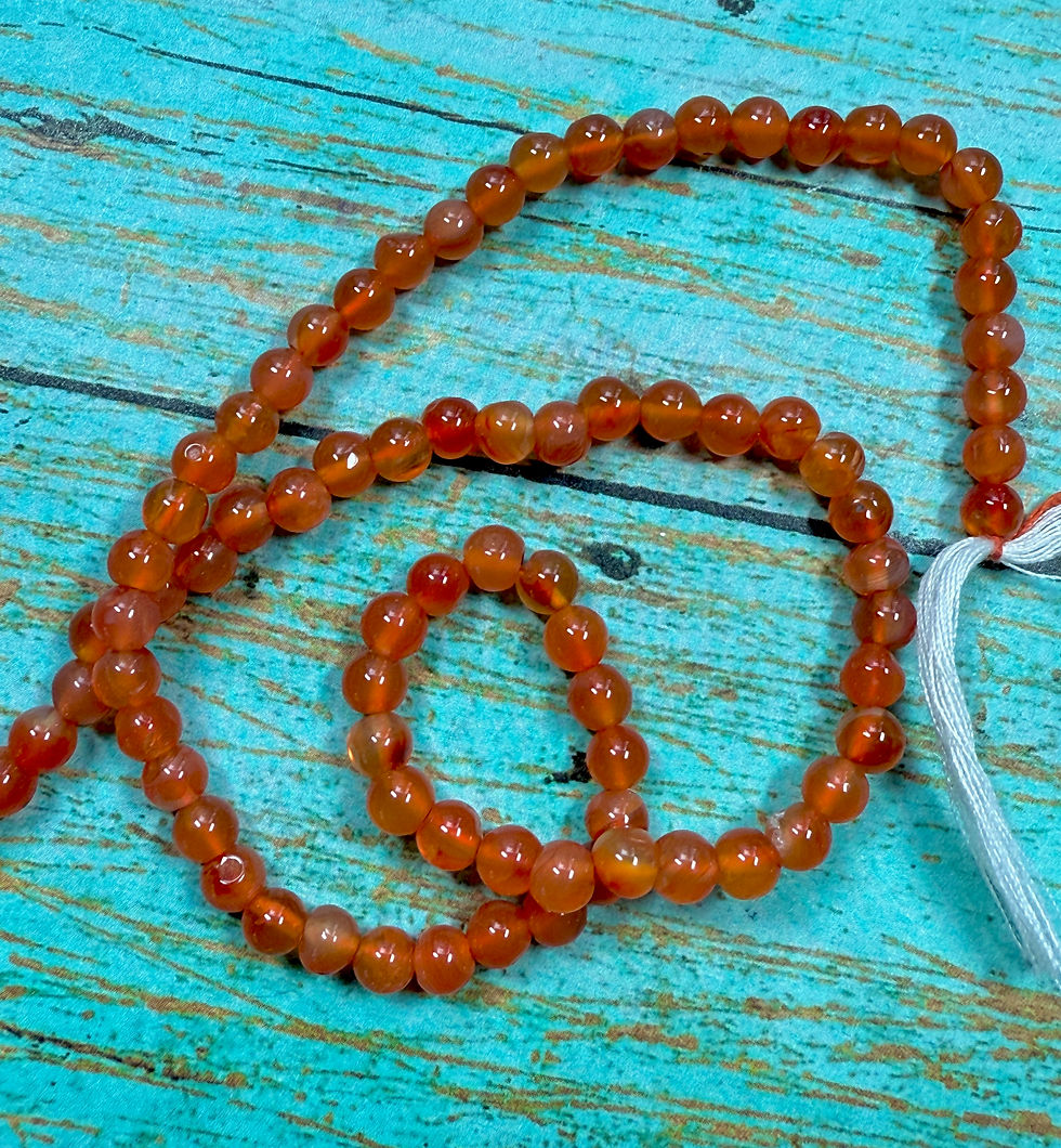 4mm Round, Smooth Carnelian 11.25 Inch Strand