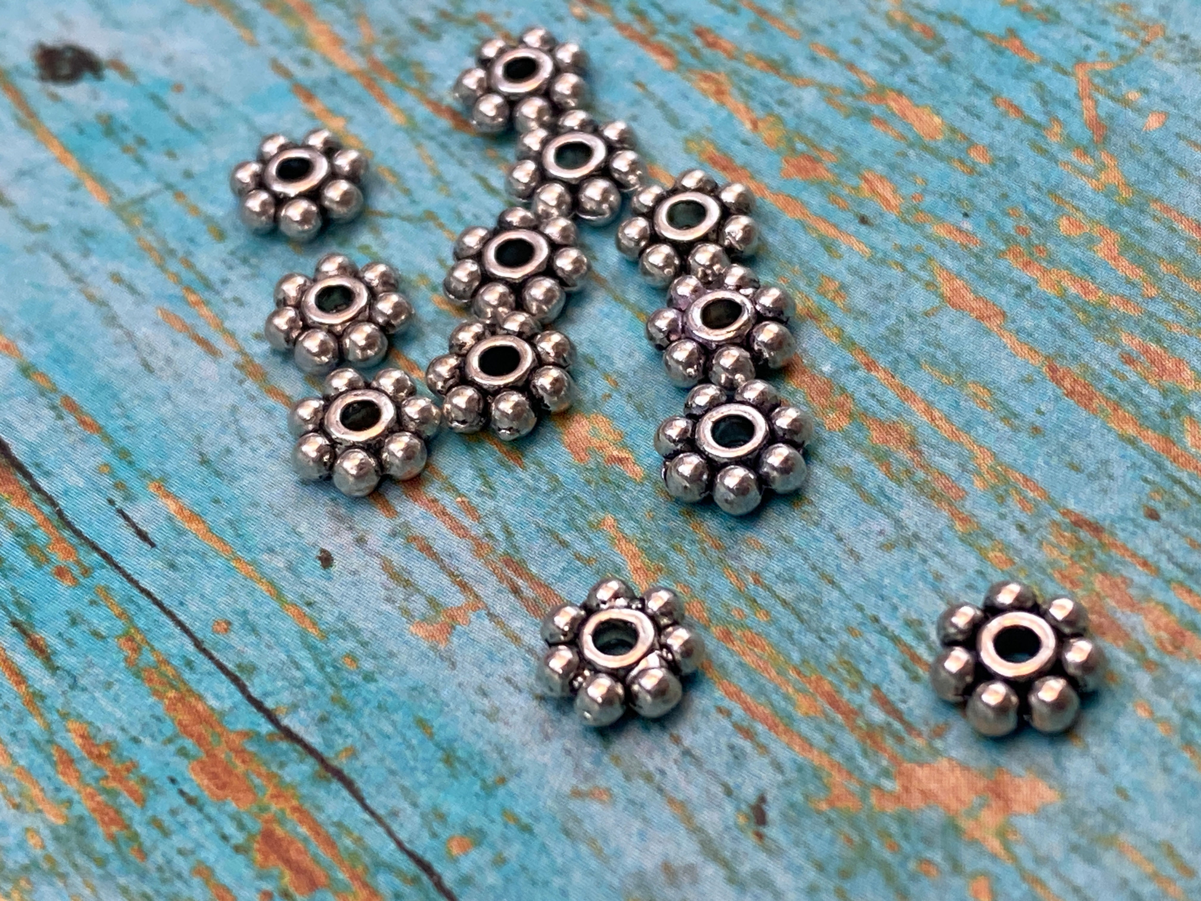6mm Sterling Silver Daisy Spacers