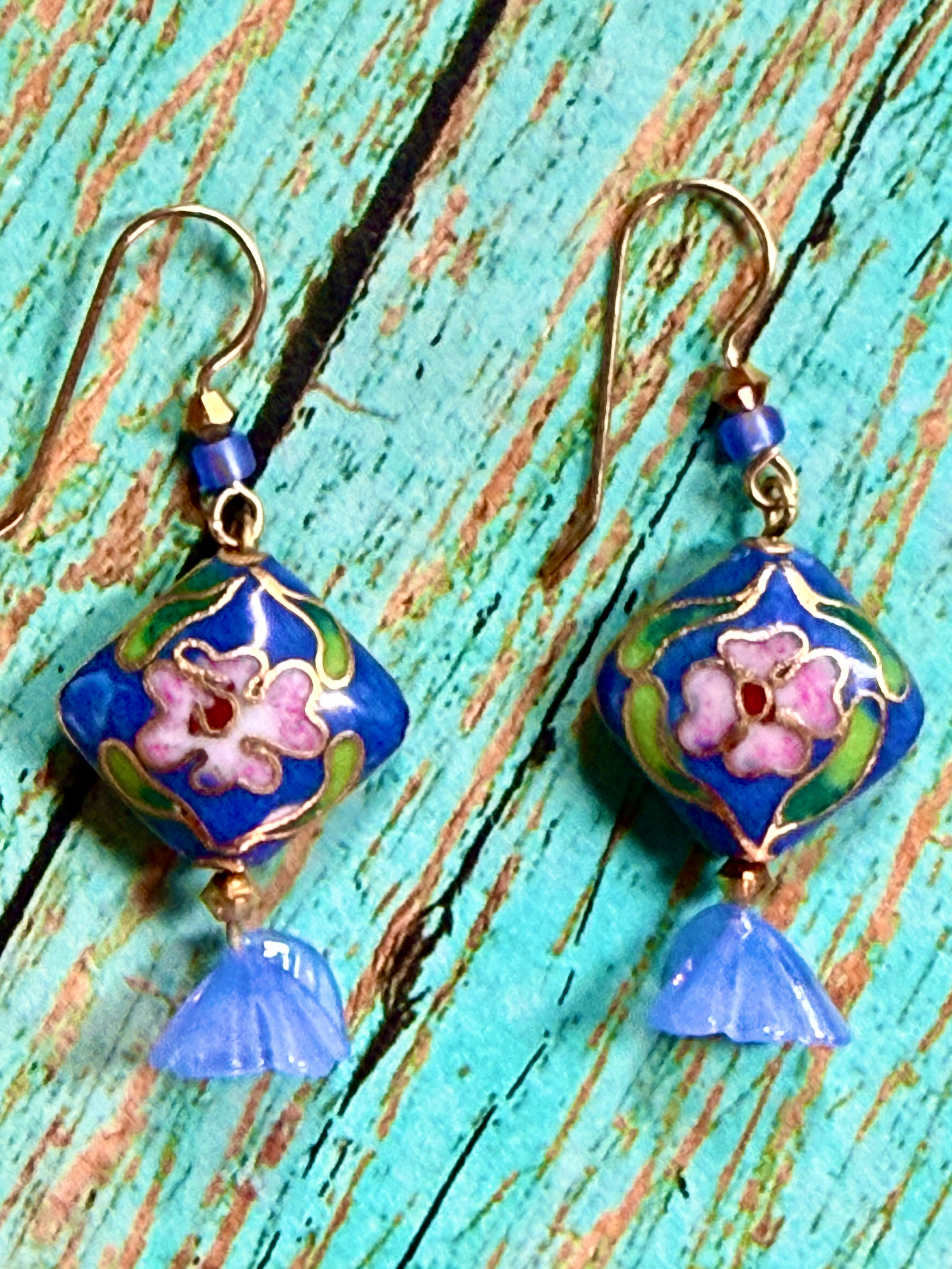 Cloisonne Blossom Drop Earring Kit