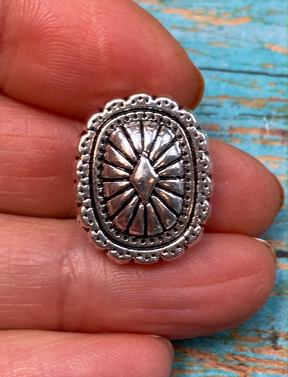Thumbnail: Western Concho Bead Silver