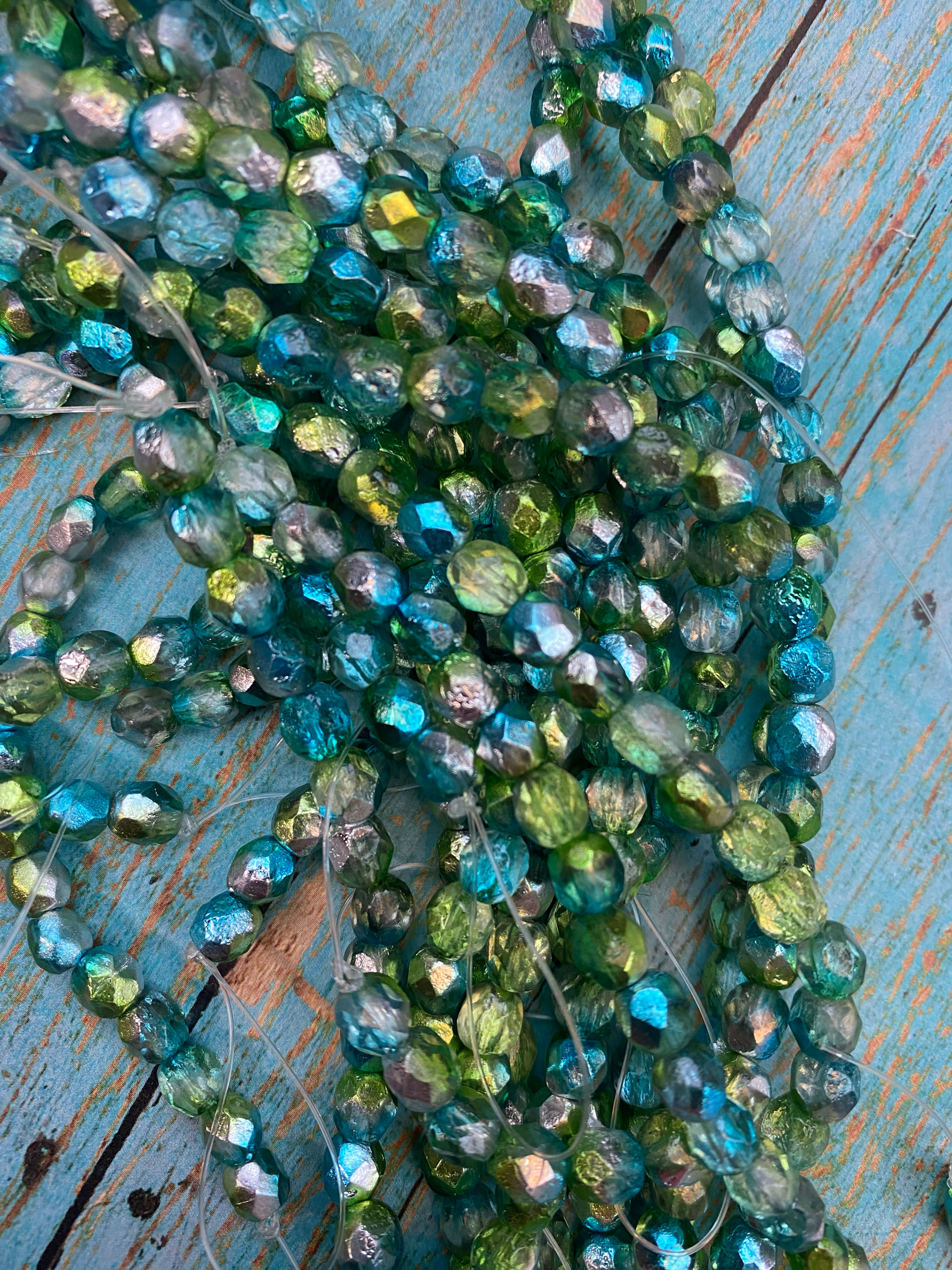 6mm Etched Laguna Celestial Fire Polish